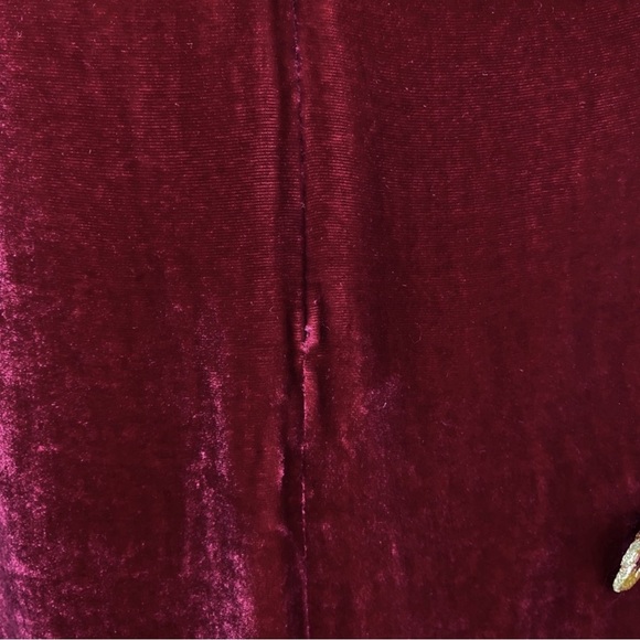 NEW FOR LOVE AND LEMONS REVOLVE EMBROIDERED LONG SLEEVE VELVET MINI DRESS - Picture 10 of 12